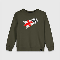 Свитшот хлопковый детский Футбол Англии, цвет: хаки