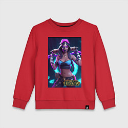Свитшот хлопковый детский League of Legends Akali Kda, цвет: красный