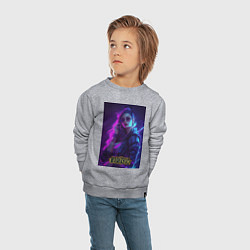 Свитшот хлопковый детский League of Legends Kaisa Kda, цвет: меланж — фото 2