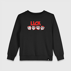 Свитшот хлопковый детский Kiss lick, цвет: черный