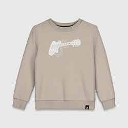 Свитшот хлопковый детский Rock guitar, цвет: миндальный