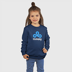 Свитшот хлопковый детский Cloud9 - pattern, цвет: тёмно-синий — фото 2