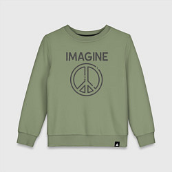 Свитшот хлопковый детский Peace imagine, цвет: авокадо