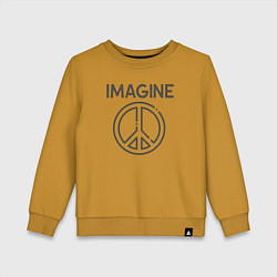 Свитшот хлопковый детский Peace imagine, цвет: горчичный