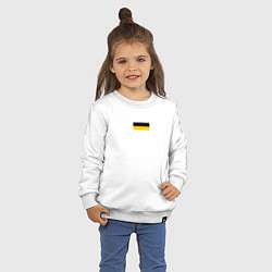 Свитшот хлопковый детский Rus empire minimalism, цвет: белый — фото 2