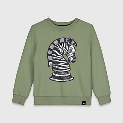 Детский свитшот Шахматная зебра