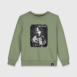 Свитшот хлопковый детский Depeche Mode - Dave enjoy the silence, цвет: авокадо