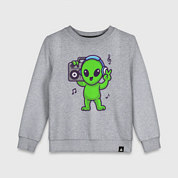 Детский свитшот Пришелец с магнитофоном