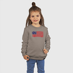 Свитшот хлопковый детский USA patriot, цвет: утренний латте — фото 2