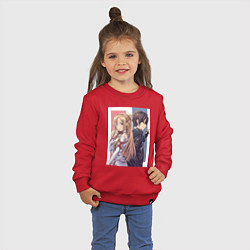 Свитшот хлопковый детский Мастера Меча Онлайн Асуна, цвет: красный — фото 2