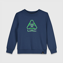 Свитшот хлопковый детский UAC зелёный повреждённый, цвет: тёмно-синий