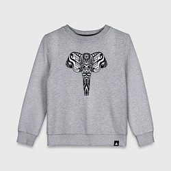 Свитшот хлопковый детский Ethnic elephant, цвет: меланж