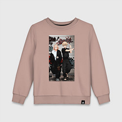 Свитшот хлопковый детский Мандзиро Сано, цвет: пыльно-розовый