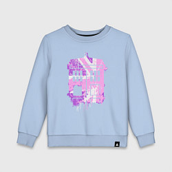 Свитшот хлопковый детский Pink tardis, цвет: мягкое небо