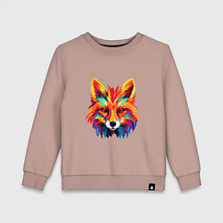 Детский свитшот Красочный лис поп арт