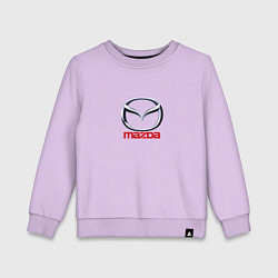 Свитшот хлопковый детский Mazda logo, цвет: лаванда