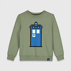 Детский свитшот Tardis pixels