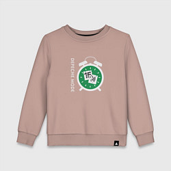 Свитшот хлопковый детский Depeche Mode - Little fifteen, цвет: пыльно-розовый