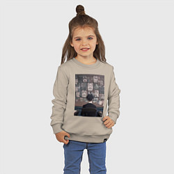 Свитшот хлопковый детский Патриотизм Мориарти Шерлок, цвет: миндальный — фото 2