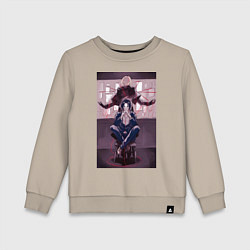 Свитшот хлопковый детский Патриотизм Луис Джеймс Мориарти, цвет: миндальный