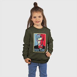 Свитшот хлопковый детский Doctor, цвет: хаки — фото 2