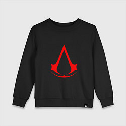 Свитшот хлопковый детский Red logo of assassins, цвет: черный