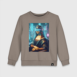 Детский свитшот Gioconda - cyberpunk ai art fantasy