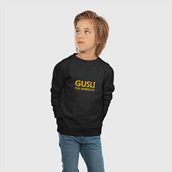 Свитшот хлопковый детский Gusli making - гусли, цвет: черный — фото 2