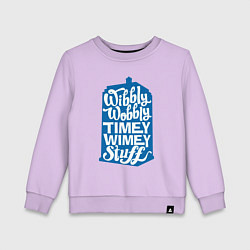 Свитшот хлопковый детский Timey stuff, цвет: лаванда