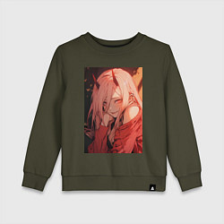 Детский свитшот Человек-бензопила Пауэр Охотница на демонов