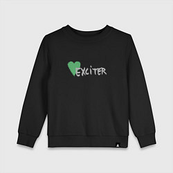 Свитшот хлопковый детский Depeche Mode - Exciter logos, цвет: черный