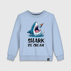 Детский свитшот Shark ice cream - ai art