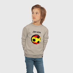 Свитшот хлопковый детский Football Spain, цвет: миндальный — фото 2
