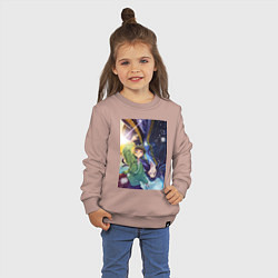 Свитшот хлопковый детский Монолог фармацевта Маомао Жэньши, цвет: пыльно-розовый — фото 2