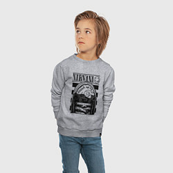 Свитшот хлопковый детский Nirvana grunge rock, цвет: меланж — фото 2