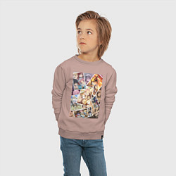 Свитшот хлопковый детский Хвост Феи Венди Марвелл, цвет: пыльно-розовый — фото 2