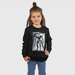 Свитшот хлопковый детский Ленин робот - киборг ai art, цвет: черный — фото 2