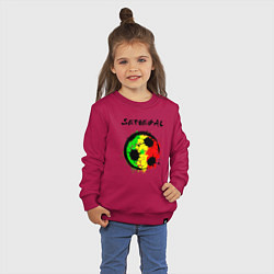 Свитшот хлопковый детский Сборная Сенегала, цвет: маджента — фото 2