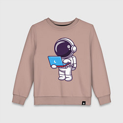 Детский свитшот Астронавт с ноутбуком