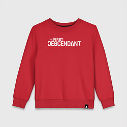 Свитшот хлопковый детский The first descendant logo, цвет: красный