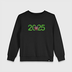 Свитшот хлопковый детский Змея 2025, цвет: черный