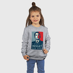 Свитшот хлопковый детский Thats what she said - the office, цвет: меланж — фото 2