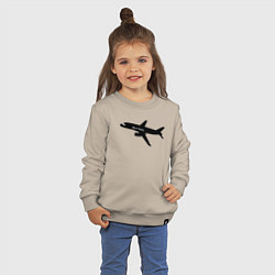 Свитшот хлопковый детский Superjet-100 черный, цвет: миндальный — фото 2