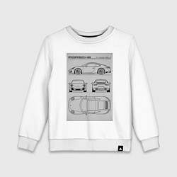 Детский свитшот Porsche 911 гоночный автомобиль