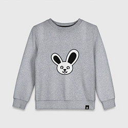Свитшот хлопковый детский Токсичный заяц, цвет: меланж