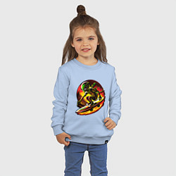 Свитшот хлопковый детский Космический скейтер, цвет: мягкое небо — фото 2