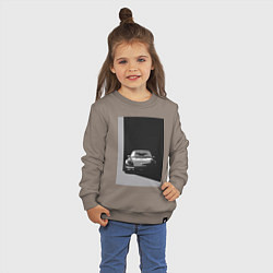 Свитшот хлопковый детский Porsche 911 легендарный автомобиль, цвет: утренний латте — фото 2