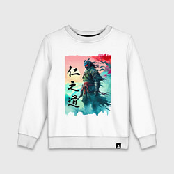 Детский свитшот Japanese samurai - ghost of Tsushima sketch