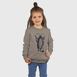 Свитшот хлопковый детский Тараканчик певец, цвет: утренний латте — фото 2