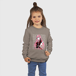 Свитшот хлопковый детский Darling in the FranXX Милый из Франкса, цвет: утренний латте — фото 2